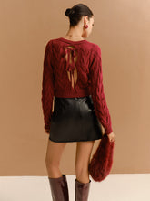 Tie Back Twist Short Sweater